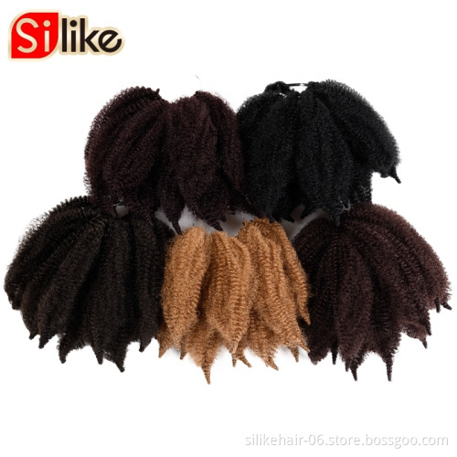 Wholesale new fashion 8 inch 40gram High Quality products Marley Afro Kinky Twist Braiding cheap synthetic crochet hair